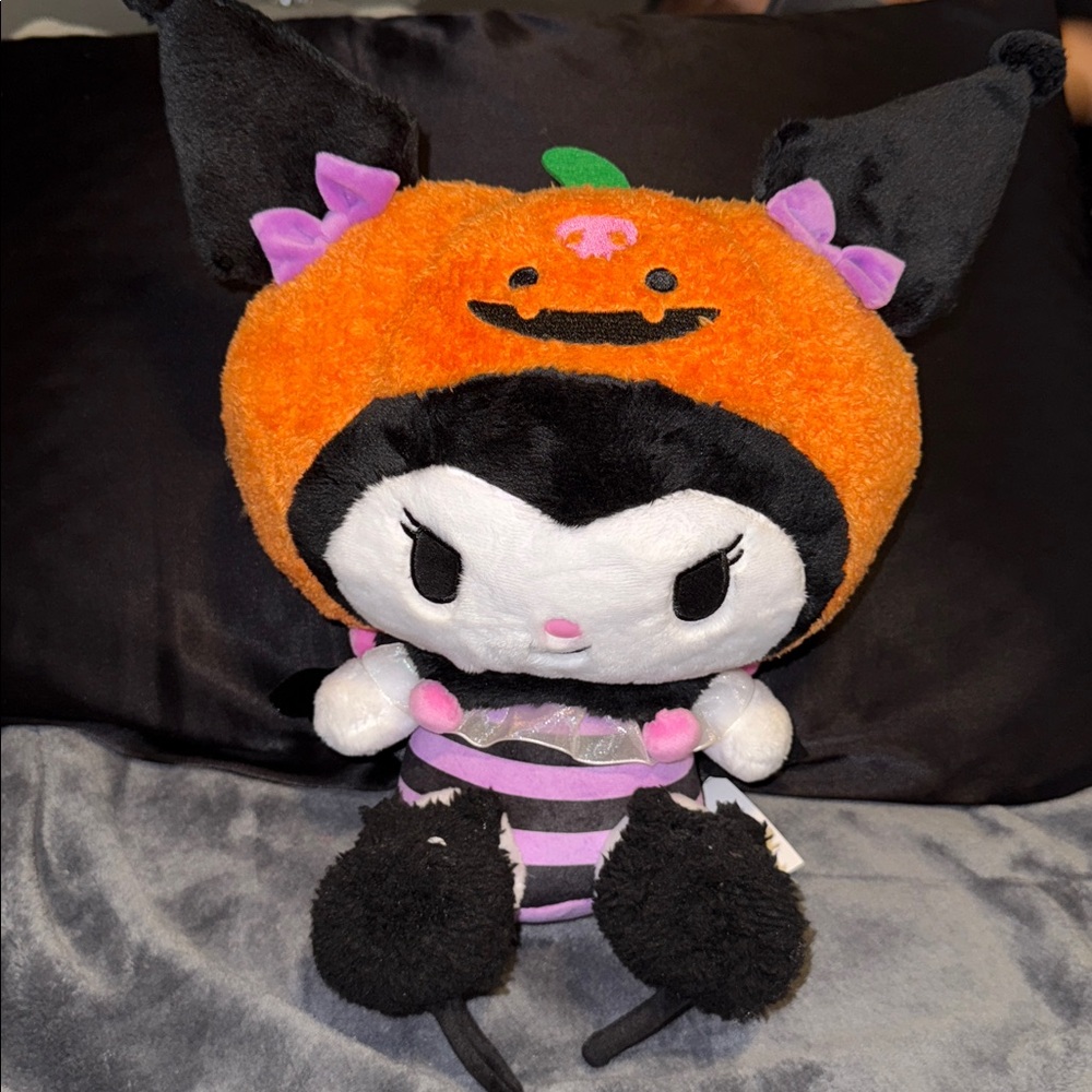 Halloween Plush Toy with Orange Pumpkin Hat